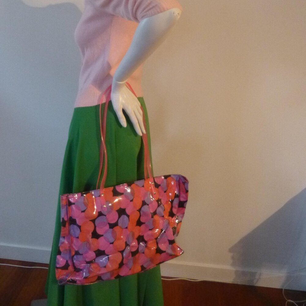 Vintege clear vinyl tote bag from the 70s